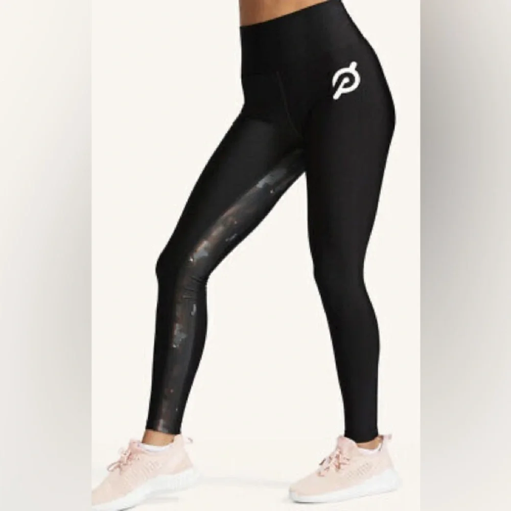 Peloton show up black Floral high rise leggings size small